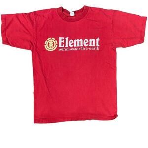 Y2k red element tee shirt
